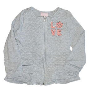 Little LASS Grey Zip-Up Sweatshirt